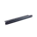 Roline VALUE Keystone 19'' okvir modula, 24 porta, oklopljen, 1U, jednodijelni, crni