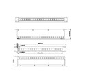 Roline VALUE Keystone 19'' okvir modula, 24 porta, oklopljen, 1U, jednodijelni, crni