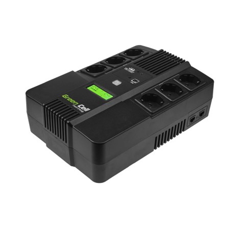 Green Cell UPS (UPS07) AiO 800VA/480W, Line Interactive AVR, LCD