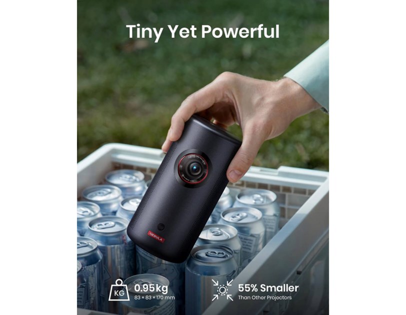 Anker Nebula Capsule 3 Laser prijenosni projektor, DLP 0,23 DMD, FHD, 16:9, HDMI 2.1 / USB-C / AUX-OUT, Google TV (D2426212)
