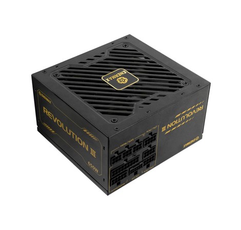 Enermax 650W Revolution III, ATX 3.1, 80+ GOLD, modularno, 2×PCIe, 6×SATA, 24-pina, 120mm ventilator