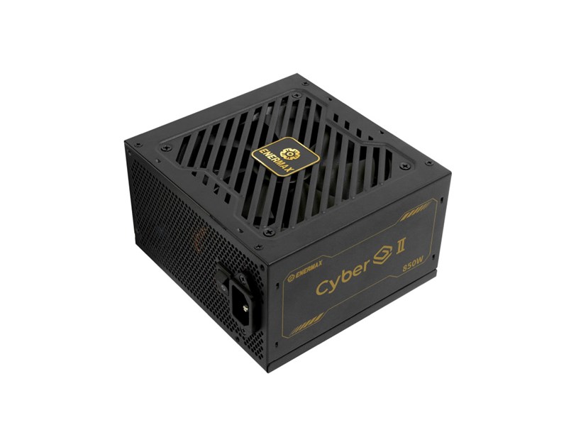 Enermax 850W CyberG II, ATX 3.1, 80+ GOLD, 2×PCIe, 5×SATA, 24-pina, 120mm ventilator