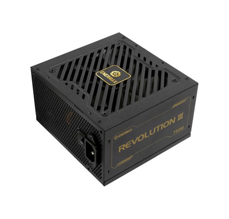 Enermax 750W Revolution III, ATX 3.1, 80+ GOLD, modularno, 3×PCIe, 9×SATA, 24-pina, 120mm ventilator