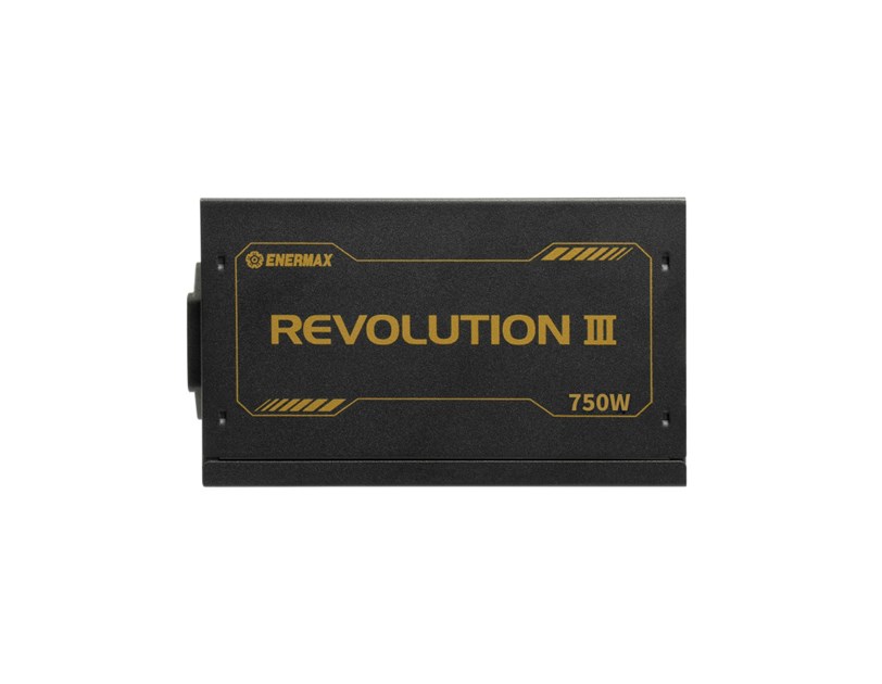 Enermax 750W Revolution III, ATX 3.1, 80+ GOLD, modularno, 3×PCIe, 9×SATA, 24-pina, 120mm ventilator