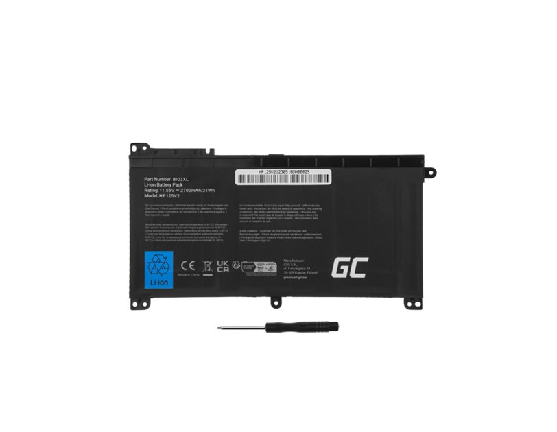 Green Cell (HP125V2) baterija 2700 mAh, 11.55V za HP Pavilion x360 13-U 13-U000 13-U100 Stream 14-AX 14-AX000
