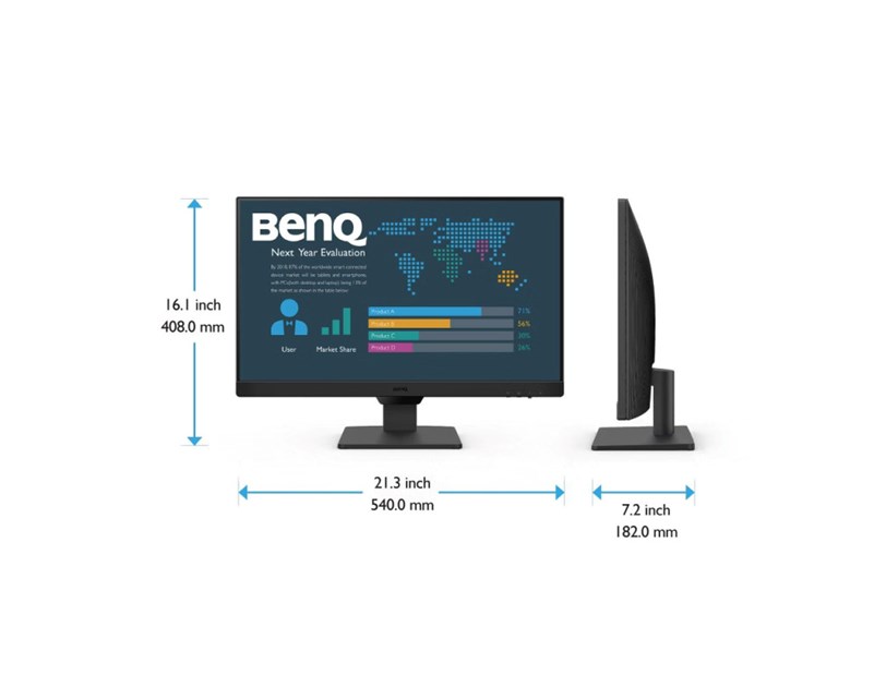BenQ 24" BL2490 FHD (1920×1080) IPS, 100Hz, 16:9, 5ms, 250cd/m2, 1300:1, 2×HDMI/DP, zvučnici, crni