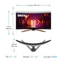 BenQ 34" EX3410R QHD (3440×1440) VA, 144Hz, 21:9, 1ms, 400 cd/m2, 3000:1, 2×HDMI/DP, 3×USB, zvučnici, crni
