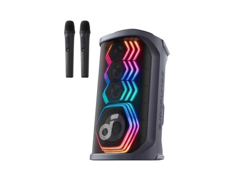 Anker Soundcore Rave 3S AI Karaoke Bluetooth prijenosni zvučnik, 200W, IPX4, 12h reprodukcije, crni (A31A3012)