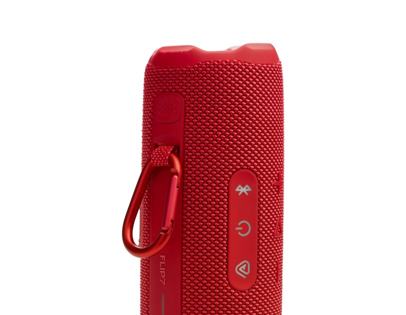 JBL Flip 7 prijenosni zvučnik BT5.4, vodootporan IP68 do 16h slušanja, AI Sound Boost, 45W, Auracast, crveni