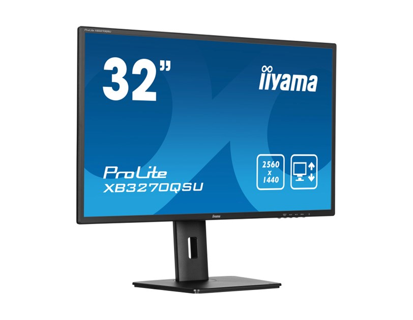 IIYAMA 32"  XB3270QSU-B1 QHD (2560x1440) IPS, pivot, 100Hz, 16:9, 3ms, 250cd/m2, 1200:1, 1xHDMI/DP, 3xUSB, zvučnici, crni