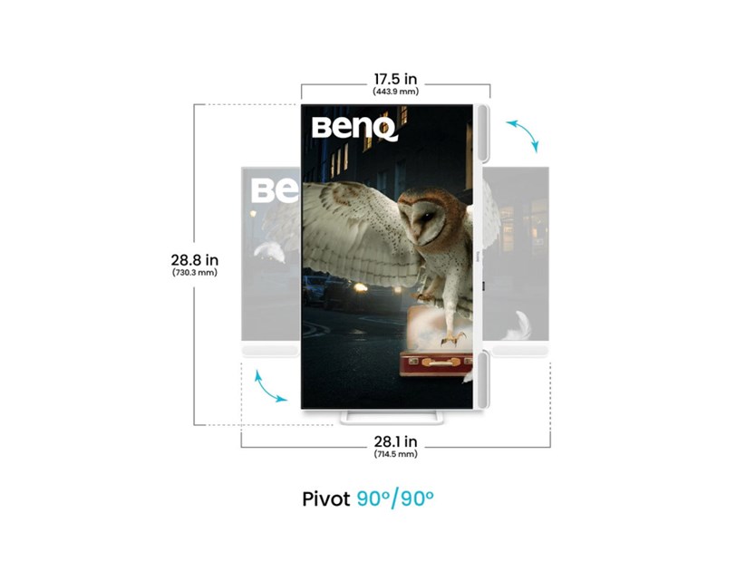 BenQ 31.5" EW3290U 4K (3840×2160) IPS, Pivot, 60Hz, 16:9, 5ms, 400cd/m2, 1000:1, 3×HDMI, 3×USB-A/1×USB-C, 1×USB-C (PD), zvučnici, bijeli