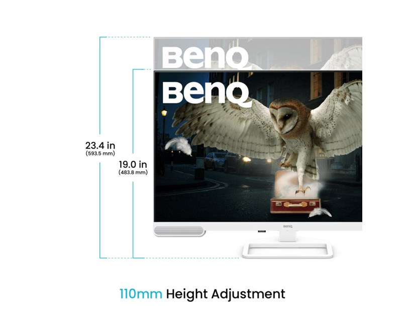 BenQ 31.5" EW3290U 4K (3840×2160) IPS, Pivot, 60Hz, 16:9, 5ms, 400cd/m2, 1000:1, 3×HDMI, 3×USB-A/1×USB-C, 1×USB-C (PD), zvučnici, bijeli