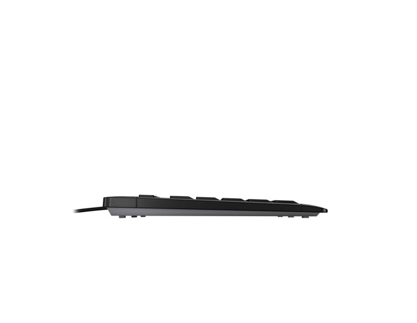 Cherry Stream Ultra tiha vodootporna tipkovnica, USB, crna