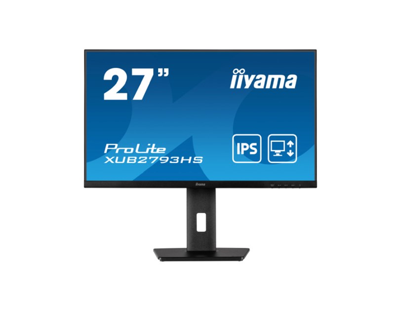 IIYAMA 27" XUB2793HS-B7 FHD (1920x1080) 100Hz, 1ms, 16:9, 300 cd/m2, 1000:1, height, swivel, tilt, pivot, HDMI/DP, zvučnici, crni