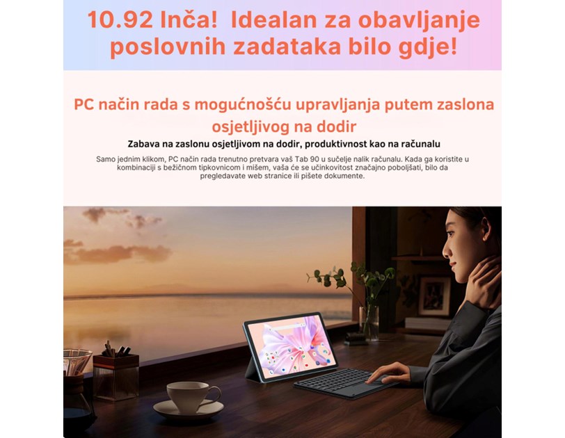 BLACKVIEW Tab 90 8/128 GB LTE, 10.92" HD (800x1280) IPS, 8MP/13MP, WiFi, Android 14 + preklopna torbica, zaštita za staklo, bez adaptera, plavi