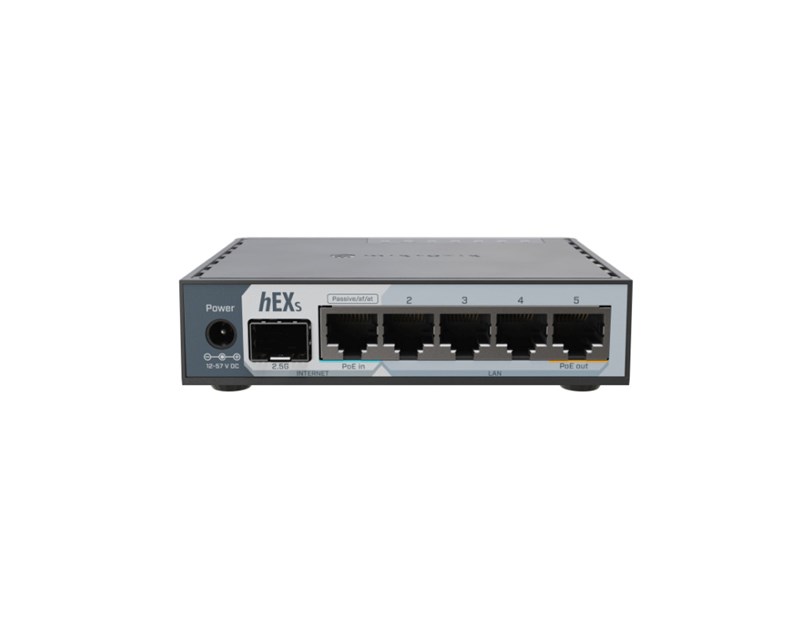 MikroTik hEX S (2025) Switch E60iUGS 5x Gigabit Ethernet ports, 1x Gigabit Ethernet POE port, 512 MB RAM, metalno kućište, ARM 64bit