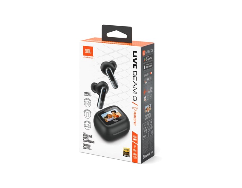JBL Live Beam 3 In- ear bežične slušalice 48h reprodukcije, BT 5.3, crne