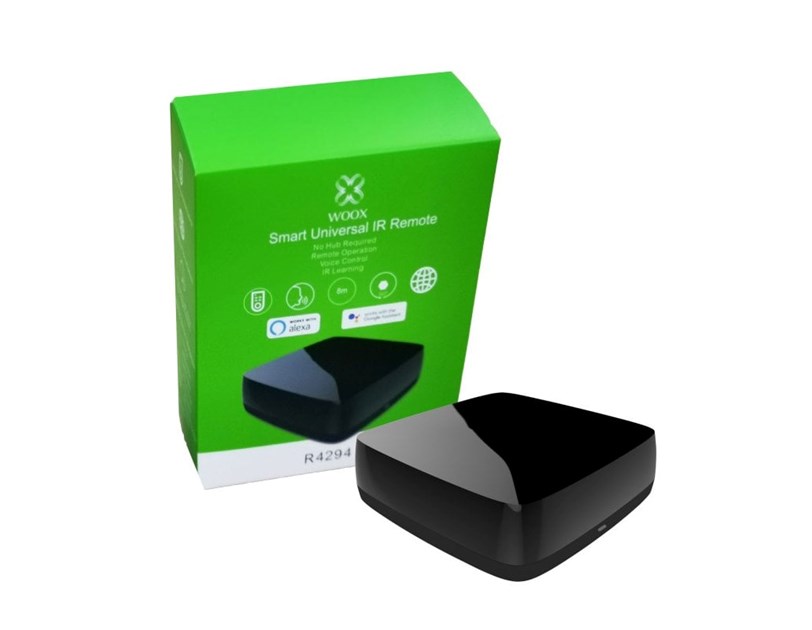 WOOX WiFi Smart univerzalni IR daljinski upravljač, WooxHome app, glasovna kontrola - Alexa & Google Assistant, bijeli (R4294) 
