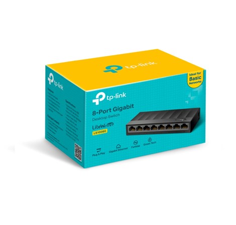 TP Link 8-port Gigabit Desktop preklopnik (Switch), 802.3X Flow Control, vanjsko napajanje
