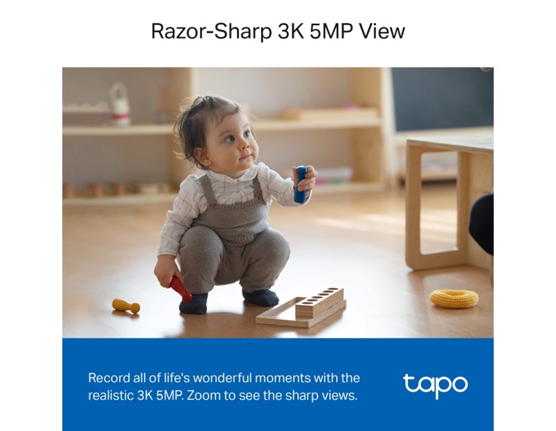TP-Link Tapo C230 AI kamera 3K 5MP, H.264, 360°/114° Pan/Tilt, Advanced Night Vision, microSD, dvosmjerni audio, AI detekcija pokreta, Wi-Fi, Tapo app