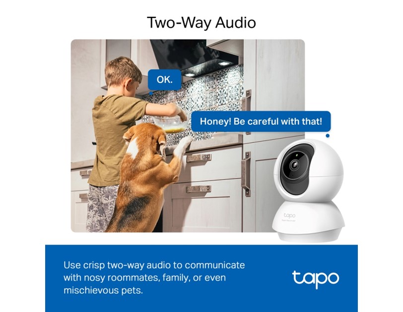 TP-Link Tapo C230 AI kamera 3K 5MP, H.264, 360°/114° Pan/Tilt, Advanced Night Vision, microSD, dvosmjerni audio, AI detekcija pokreta, Wi-Fi, Tapo app