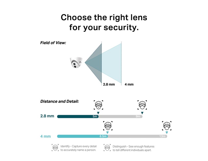 TP-Link VIGI C430I IR kamera 3MP, H.265+, 2.8mm leća, RJ45, PoE/12V DC, detekcija pokreta, VIGI app