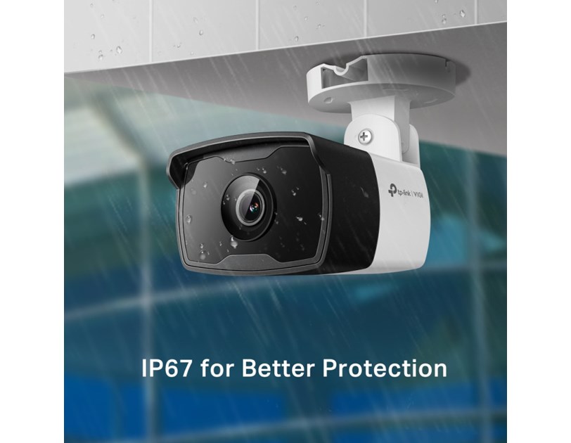 TP-Link vanjska IP Dome kamera, H.265+ video, 3MP, 2.8mm leća, RJ45, PoE, Night Vision, detekcija pokreta, vodootporna IP67, VIGI app