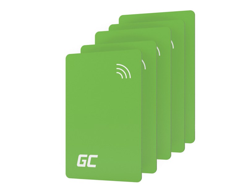Green Cell (EVGCAKNFC5) set 5 NFC/RFID kartica HabuDen, pristupne kartice za EV HabuDen  