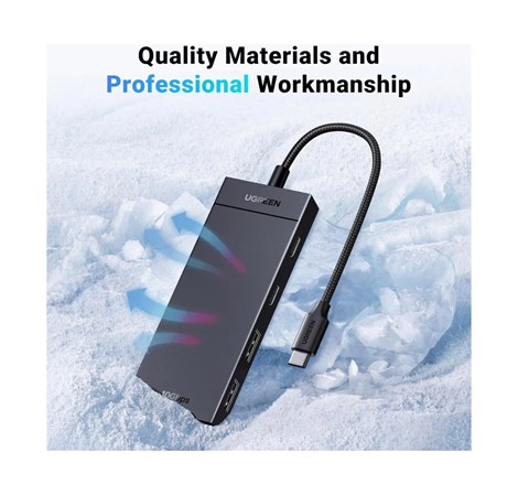 UGREEN 4-portni USB-C HUB na 2xUSB-A 3.2, 2xUSB-C 3.2, crni