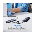 UGREEN 6-portni USB-C HUB na 1xUSB-A 3.2, 2xUSB-C 3.2, 1xUSB-A 2.0, 1xUSB-C za napajanje, 1x RJ45 konektor, sivi