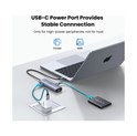 UGREEN 6-portni USB-C HUB na 1xUSB-A 3.2, 2xUSB-C 3.2, 1xUSB-A 2.0, 1xUSB-C za napajanje, 1x RJ45 konektor, sivi