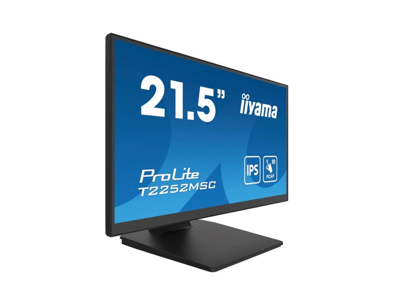 IIYAMA 22" T2252MSC-B2AG FHD (1920×1080) IPS, 16:9, 5ms, 250 cd/m2, 1000:1, 1xHDMI, 1xDP, 2xUSB-A, zvučnici, crni
