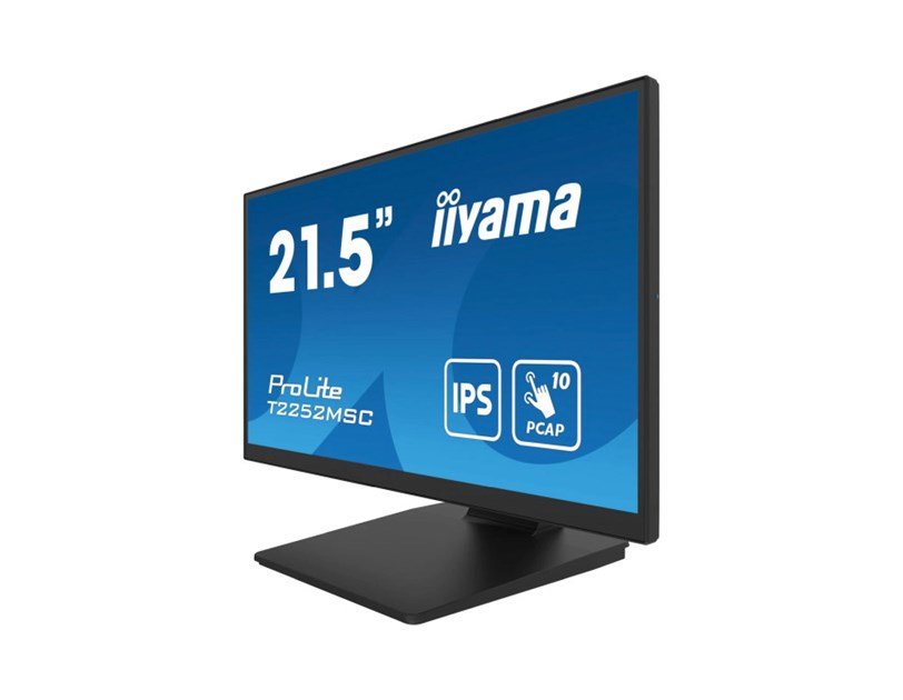 IIYAMA 22" T2252MSC-B2AG FHD (1920×1080) IPS, 16:9, 5ms, 250 cd/m2, 1000:1, 1xHDMI, 1xDP, 2xUSB-A, zvučnici, crni