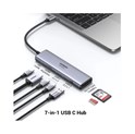 UGREEN 7-portni USB-C HUB na 1xUSB-A 3.2, 2xUSB-C 3.2, 1xSD/TF čitač memorijskih kartica, 1xUSB-C za napajanje, 1x HDMI, sivi