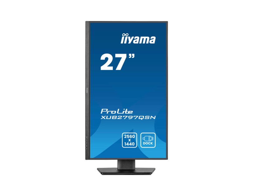 IIYAMA 27" XUB2797QSN-B2 QHD (2560x1440) IPS pivot, 16:9, 100Hz, 1ms, 300 cd/m2, 1300:1, HDMI/DP/USB, zvučnici, crni