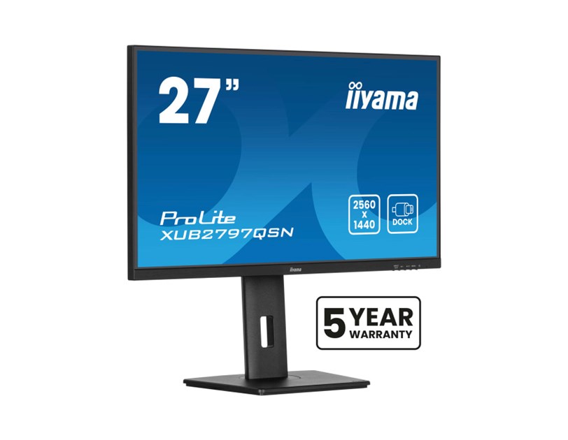 IIYAMA 27" XUB2797QSN-B2 QHD (2560x1440) IPS pivot, 16:9, 100Hz, 1ms, 300 cd/m2, 1300:1, HDMI/DP/USB, zvučnici, crni
