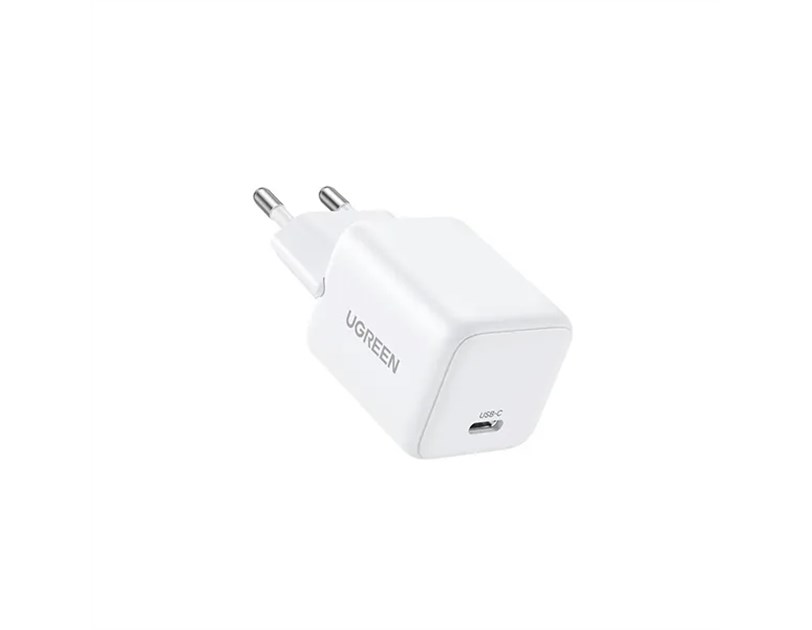 UGREEN zidni punjač 20W, 1×USB-C, GaN, bijeli
