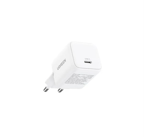 UGREEN zidni punjač 20W, 1×USB-C, GaN, bijeli