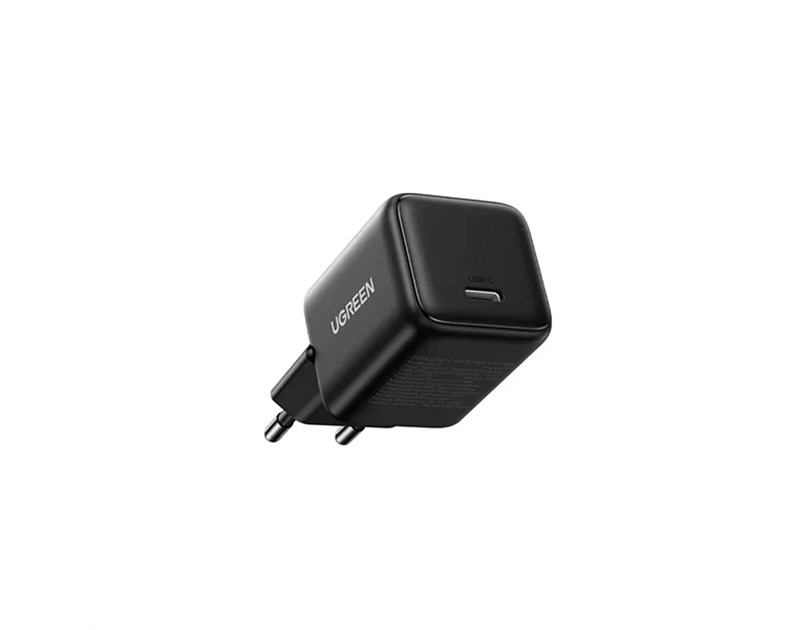 UGREEN zidni punjač 20W, 1×USB-C, GaN, crni