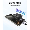 UGREEN zidni punjač 20W, 1×USB-C, GaN, crni