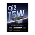 UGREEN 2in1 Qi2 Magnetic Foldable punjač, 15W, za Iphone 12-16, AirPods 3/2/Pro, sivi