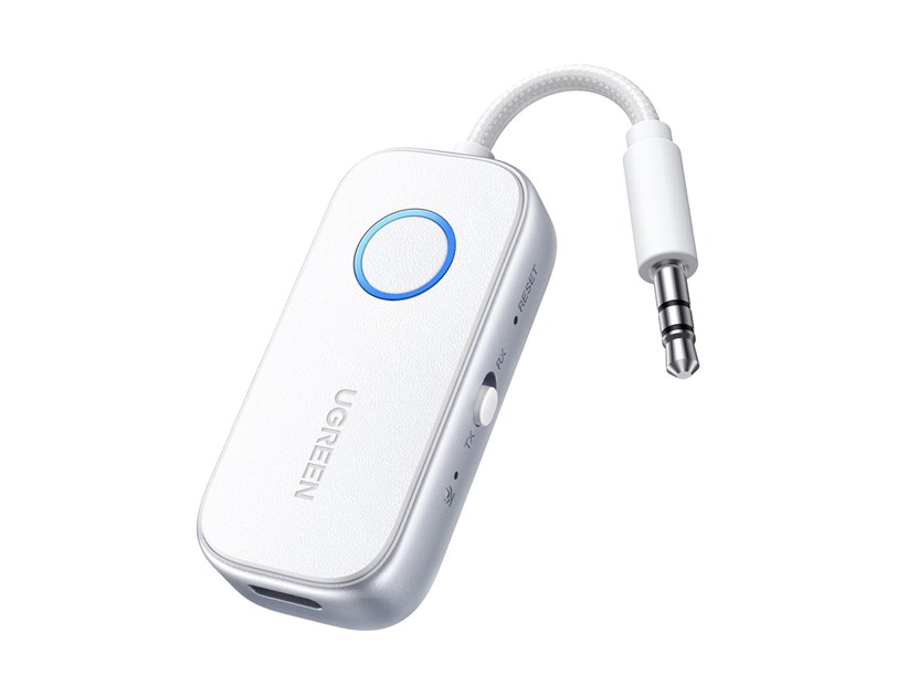 UGREEN Bežični Audio transmiter i receiver, BT 5.4, 3.5 mm, bijeli