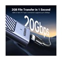 UGREEN vanjsko kućište CM767, SSD M.2 2230-2280 M-Key, NVMe, USB C 3.2, 20 Gbps, srebrno