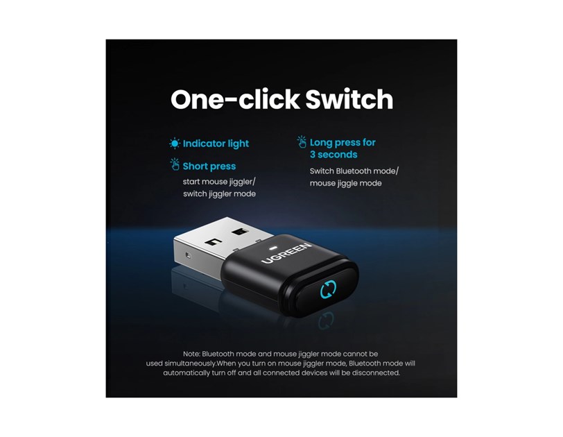 UGREEN Bluetooth 5.3 adapter za miš USB-A, Mouse Jiggler