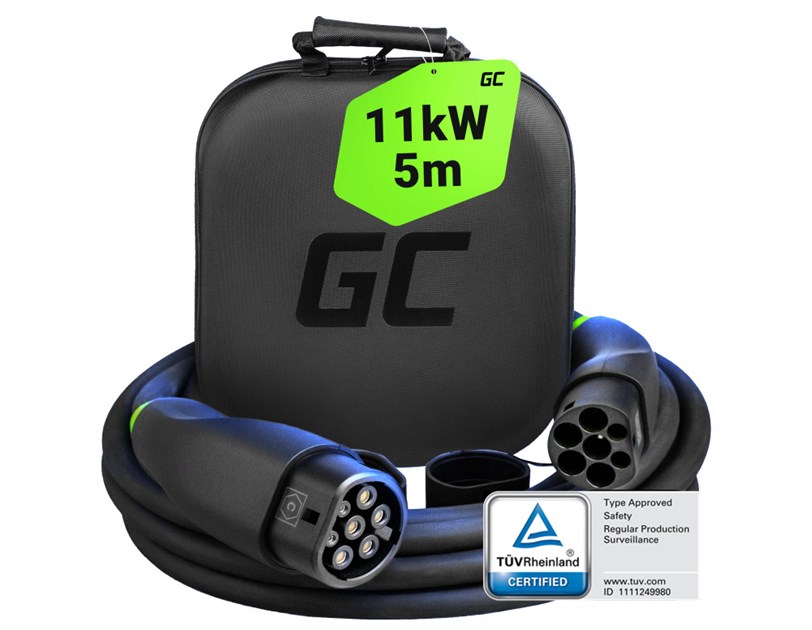 Green Cell (EVKABGC03) Snap kabel Tip 2, 11kW za punjenje električnih vozila, 5m