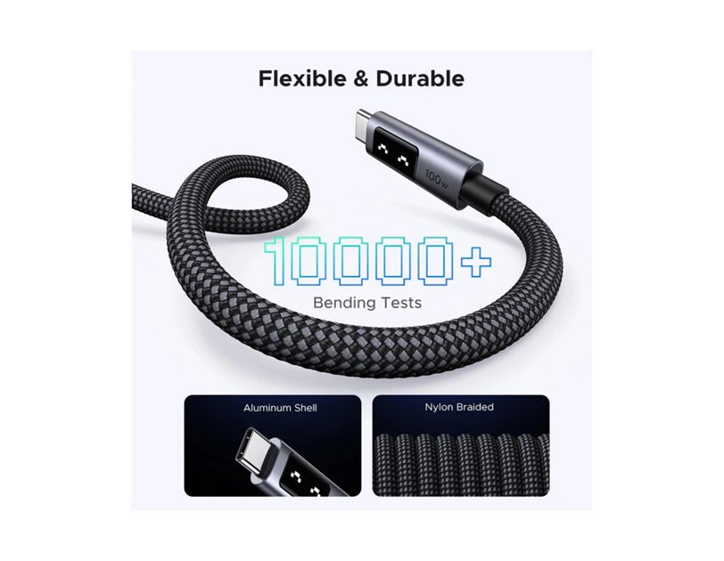 UGREEN Uno USB-C (M) na USB-C (M), PD 100W, 480 Mbps, 2m