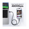 UGREEN Uno USB-C (M) na USB-C (M), PD 100W, 480 Mbps, 2m