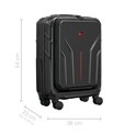 Wenger kofer Amplix Carry-On za ručnu prtljagu, odvojeni utor za prijenosnike do 16", crni