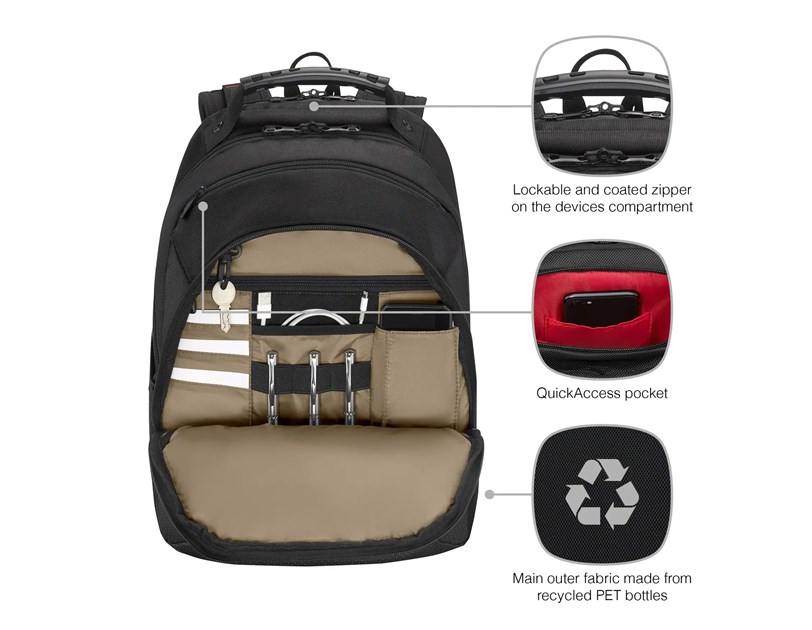 Wenger ruksak (poslovni) Legacy Black Series za prijenosnike do 16", crni