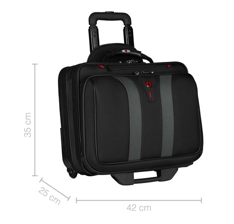 Wenger torba Granada Wheeled sa kotačićima za prijenosnike do 17", crna